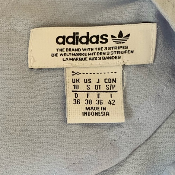 LIMITED EDITION Adidas Originals Blue Linen Embroidered Shirt ( PART OF A SET) - Picture 8 of 8